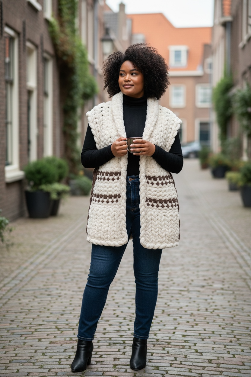 Contact me for your custom-made chunky knit vest