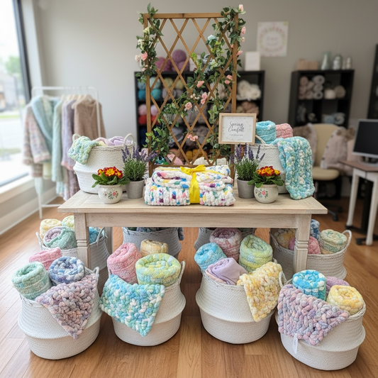 Spring multi color blanket