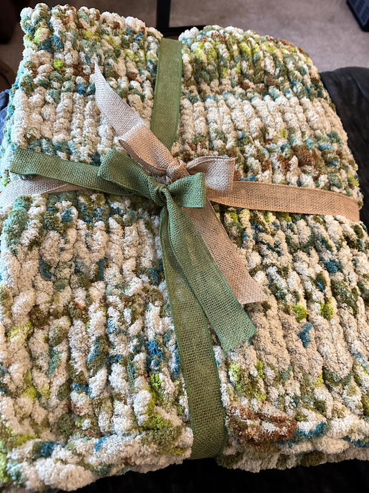 Chunky knit blanket small