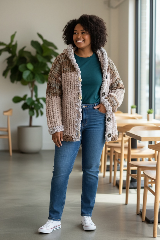 Contact me for your custom-made chunky knit jacket